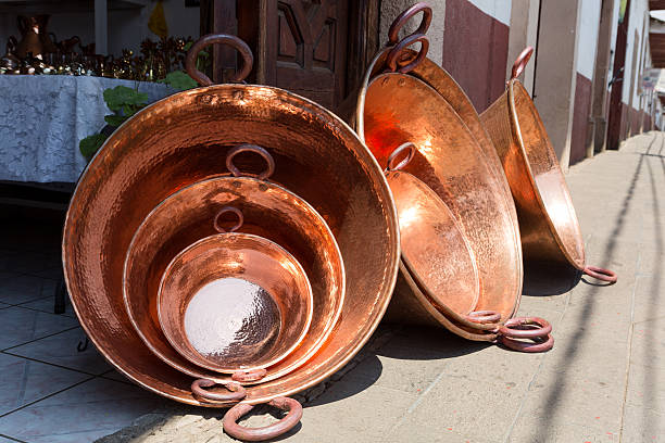 large copper vessels for sale in Santa Clara del Cobre, Mexico